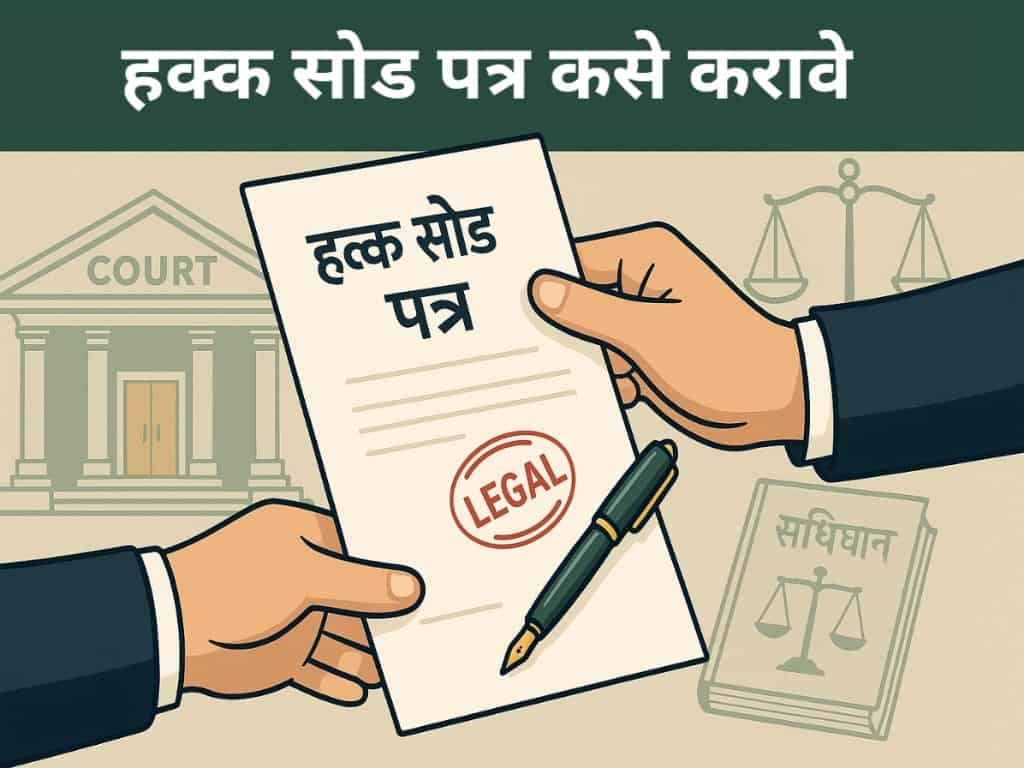 हक्क सोड पत्र कसे करावे | Best प्रक्रिया, कागदपत्रे, नोंदणी माहिती मराठीत 2025 7 Hakk Sod Patra Kase Karave